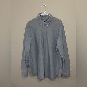Polo Ralph Lauren Big Tall Classic Fit Button Down Shirt Gray Men’s Size XXL